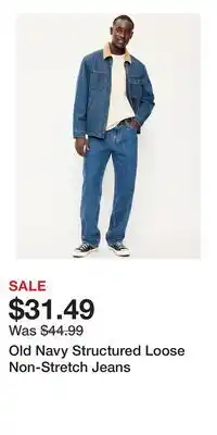 Old Navy Old Navy Structured Loose Non-Stretch Jeans offer