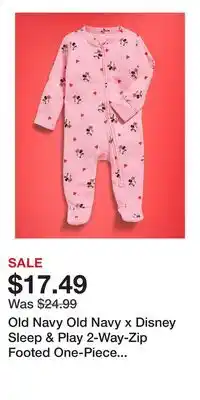 Old Navy Old Navy Old Navy x Disney Sleep & Play 2-Way-Zip Footed One-Piece for Baby offer