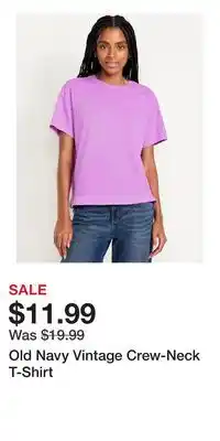Old Navy Old Navy Vintage Crew-Neck T-Shirt offer
