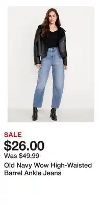 Old Navy Old Navy Wow High-Waisted Barrel Ankle Jeans offer