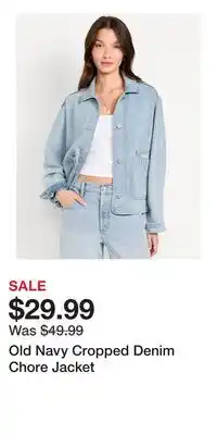 Old Navy Old Navy Cropped Denim Chore Jacket offer