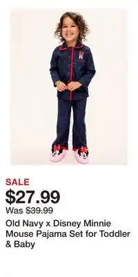 Old Navy Old Navy x Disney Minnie Mouse Pajama Set for Toddler & Baby offer