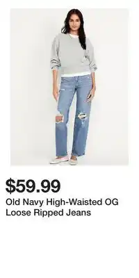 Old Navy Old Navy High-Waisted OG Loose Ripped Jeans offer