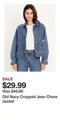 Old Navy Old Navy Cropped Jean Chore Jacket offer