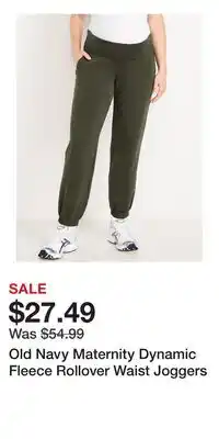 Old Navy Old Navy Maternity Dynamic Fleece Rollover Waist Joggers offer