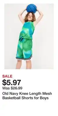 Old Navy Old Navy Knee Length Mesh Basketball Shorts for Boys offer