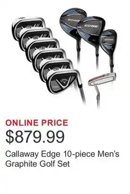 Costco Callaway Edge 10-piece Men's Graphite Golf Set offer