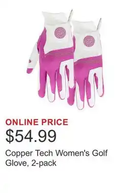 Costco Copper Tech Women's Golf Glove, 2-pack offer