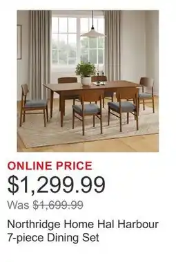Costco Northridge Home Hal Harbour 7-piece Dining Set offer