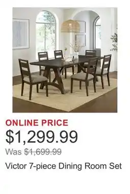 Costco Victor 7-piece Dining Room Set offer