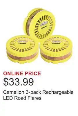 Costco Camelion 3-pack Rechargeable LED Road Flares offer