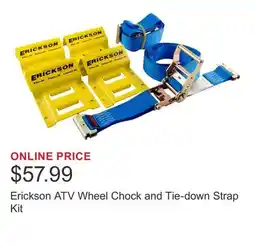 Costco Erickson ATV Wheel Chock and Tie-down Strap Kit offer