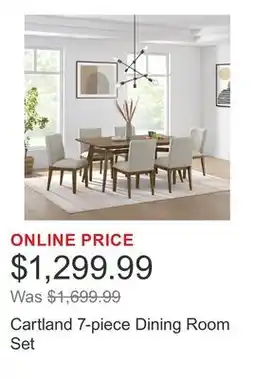 Costco Cartland 7-piece Dining Room Set offer