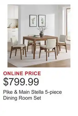 Costco Pike & Main Stella 5-piece Dining Room Set offer