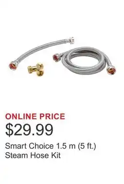 Costco Smart Choice 1.5 m (5 ft.) Steam Hose Kit offer