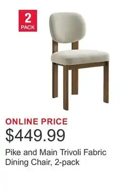 Costco Pike and Main Trivoli Fabric Dining Chair, 2-pack offer