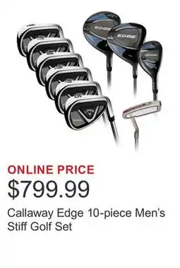 Costco Callaway Edge 10-piece Men's Stiff Golf Set offer