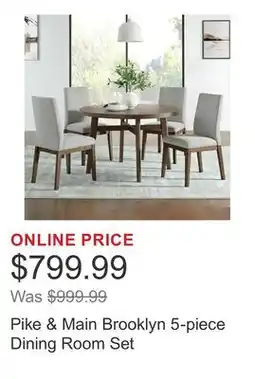Costco Pike & Main Brooklyn 5-piece Dining Room Set offer