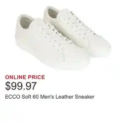 Costco ECCO Soft 60 Men's Leather Sneaker offer