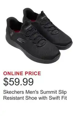 Costco Skechers Men's Summit Slip Resistant Shoe with Swift Fit offer
