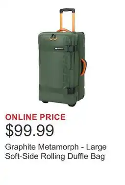 Costco Graphite Metamorph - Large Soft-Side Rolling Duffle Bag offer