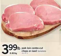 Loblaws Pork loin centre-cut chops or roast offer