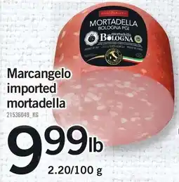 Loblaws Marcangelo imported mortadella offer