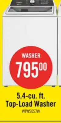 The Brick Whirlpool 5.4 Cu. Ft. Top-Load Washer - White - WTW5057LW offer