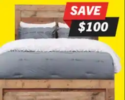 The Brick Mojave Panel Bed with Headboard & Frame, Rustic, Brown - Queen Size offer