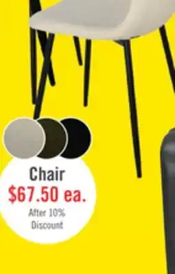 The Brick Joss Dining Chair with Polyester Fabric, Metal - White offer