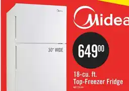 The Brick Midea 18 Cu. Ft. Top-Freezer Refrigerator - MRT18S4AWW offer