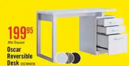 The Brick Oscar 47 Reversible Office Desk with 3-Drawers - White offer