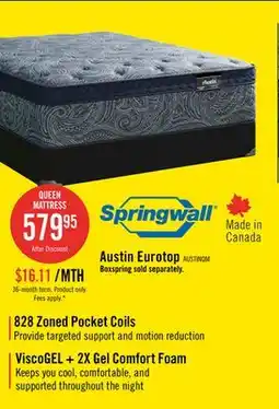 The Brick Springwall Austin Eurotop Medium Queen Mattress offer