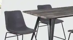 The Brick Amos 5pc Dining Set with Table & 4 Chairs, Metal, 60W - Grey offer