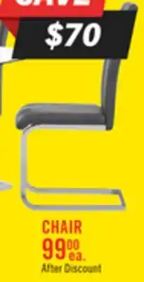 The Brick Jaye Dining Chair with Vegan-Leather Fabric, Metal - Grey offer