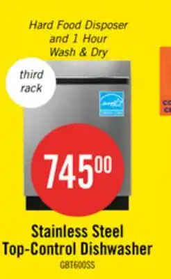 The Brick GE 24 Top Control Dishwasher - Fingerprint Resistant Stainless Steel - GBT600SSVFS offer