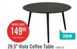 The Brick Viola 29.5 Modern Round Top Coffee Table - Black Ash offer