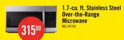 The Brick Samsung 1.7 Cu. Ft. Over-the-Range Microwave with 300 CFM and Auto Cook & Reheat - Stainless Steel offer