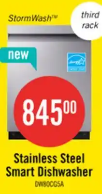 The Brick Samsung 24 46 dBA Smart Built-In Dishwasher with StormWash - Stainless Steel - DW80CG5450SRAA offer