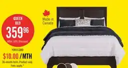 The Brick Yorkdale Panel Bed with Headboard & Frame, Made in Canada, Brown - Queen Size offer