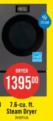 The Brick Samsung Bespoke 7.6 Cu. Ft. Electric Dryer with AI Opti Dry - Dark Steel - DV90F53AESAC offer