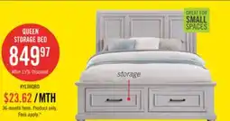 The Brick Kylie Platform Storage Bed with Headboard & Frame, Sand - Queen Size offer