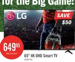 The Brick LG 65 UA77 4K UHD Smart webOS TV (65UA7700PUB.ACCQ) - 2025 Model offer