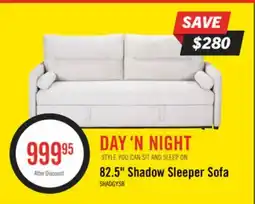 The Brick Shadow 82.5 Linen-Look Fabric Sleeper Sofa with Storage and Two Armrest Pillows - Grey offer