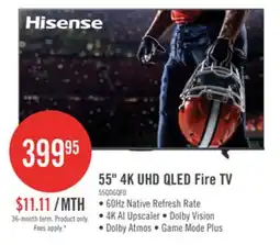 The Brick HISENSE 55 QD6QF QLED 4K UHD Smart Fire TV (55QD6QF) offer
