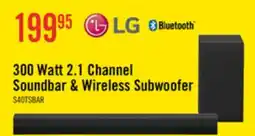 The Brick LG 2.1 CH Bluetooth Dolby Digital Soundbar with Wireless Subwoofer (S40T.DCANLLK) offer