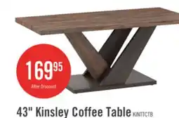 The Brick Kinsley 43.3 Modern Coffee Table - Dark Brown Wood offer