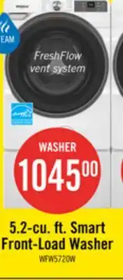 The Brick Whirlpool 5.2 Cu. Ft. Smart Front-Load Washer with FreshFlow Vent System - White - WFW5720RW offer