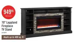 The Brick Lappland 70 Electric Fireplace TV Stand with Storage and Cable Management for TVs up to 80- Black offer