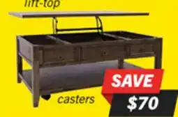 The Brick Branson 48 Lift Top Coffee Table with Storage and Casters - Dark Brown offer